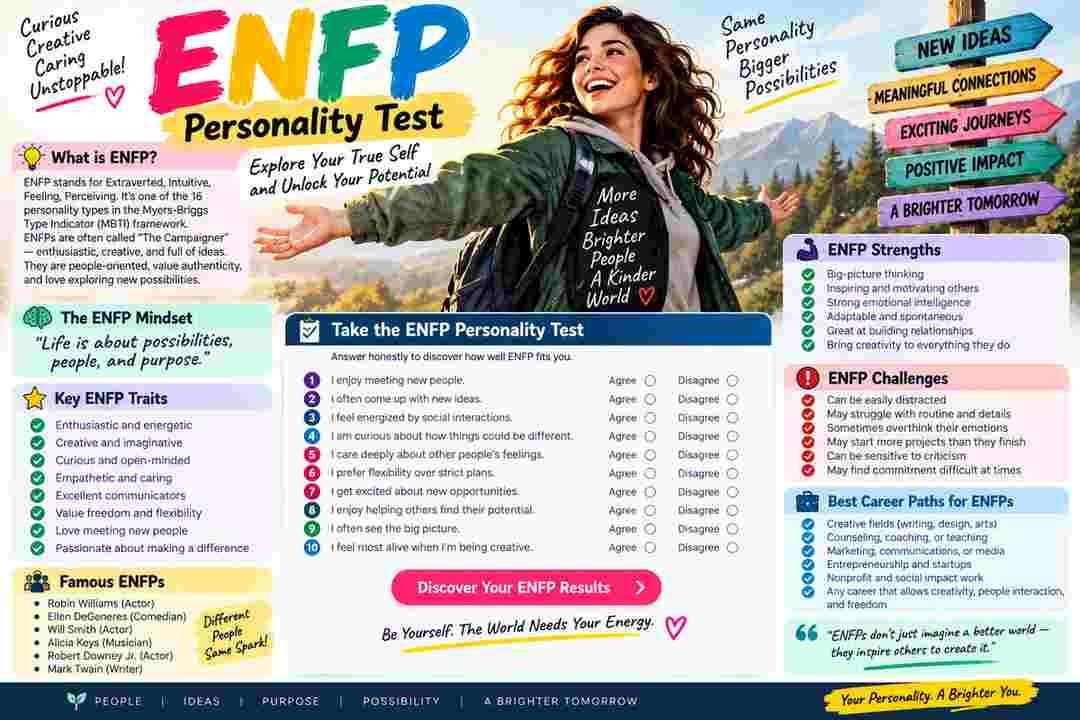 ENFP personality test: discover if you are the Campaigner Personality Type