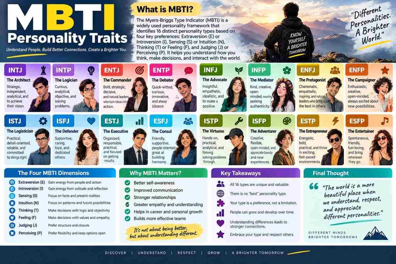 MBTI personality traits: understanding the MBTI meaning, types, traits and personality tests