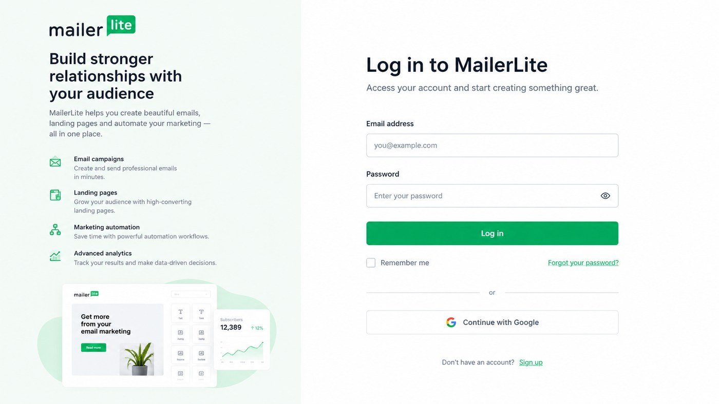 MailerLite Login: How to Sign In, Reset Your Password, and Fix Login Issues